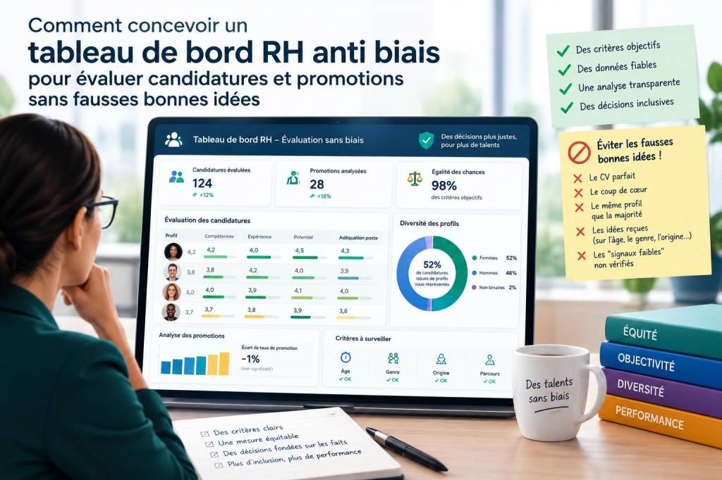 Comment concevoir un tableau de bord RH anti-biais pour évaluer candidatures et promotions sans fausses bonnes idées