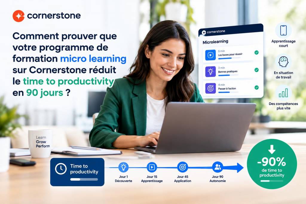 Comment prouver que votre programme de formation micro-learning sur Cornerstone réduit le time-to-productivity en 90 jours