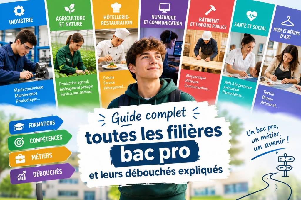 Guide complet : toutes les filières bac pro et leurs débouchés expliqués